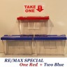 2 Blue & 1 Red Outdoor Business Card Holders