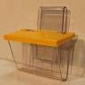 Yellow/Gold Lid Outdoor Business Card Holder with Window Hook